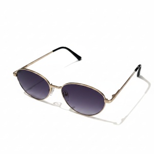 Ochelari de soare dama - auriu/albastru UV400 - AP6806 (Toc inclus) - Img 2