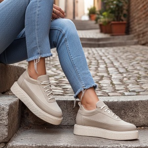 Pantofi Casual / Nadin Begie PIG
