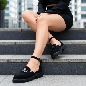 Pantofi casual negri model - Amber PN