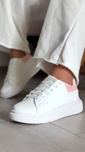 Adidași damă albi cu detalii roz MCA W/Pink - Img 6