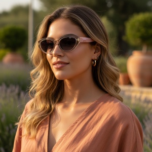 Ochelari de soare dama - roz UV400 - AP7543 (Toc inclus) - Img 3