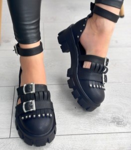 Pantofi Casual / Aysha Pig Black - Img 1