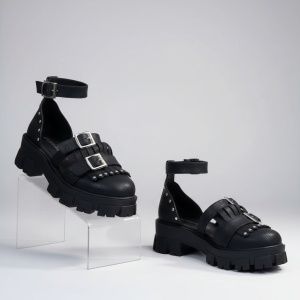 Pantofi Casual / Aysha Pig Negru - Img 7
