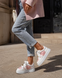 Pantofi casual dama albi - Modi - Img 2