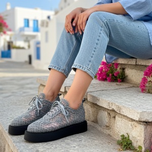 Pantofi Casual / Lace Grey