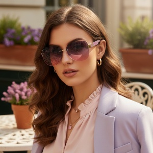 Ochelari de soare dama - roz UV400 - R075
