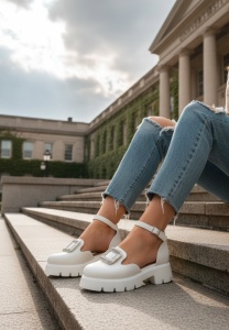 Pantofi casual albi model - Amiri S