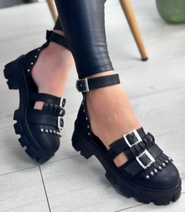 Pantofi Casual / Aysha Pig Black - Img 2
