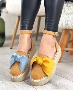 Pantofi Casual / Bow Yellow/Blue - Img 1