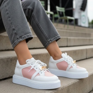 Pantofi casual dama albi - Modi - Img 3