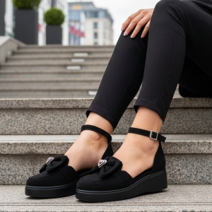 Pantofi casual negri model - Kay PN