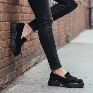 Pantofi casual negri model - Olga PN