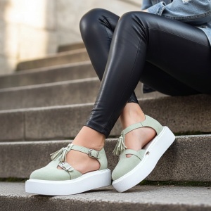 Pantofi Casual verzi model - Ozi Mint PN - Img 3