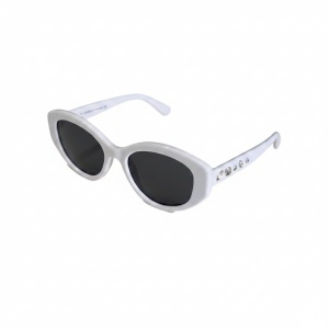 Ochelari de soare dama - alb UV400 - P9639 (Toc inclus) - Img 2