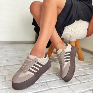 Adidasi Dama / Noni Beige/Brown - Img 3