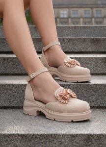 Pantofi casual bej model - Kozi PN