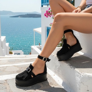 Pantofi casual negri model - Erisa