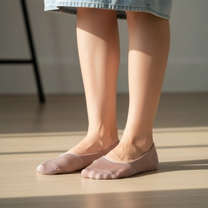 Sosete Scurte Glitter Pink Dama - Stralucire si Stil