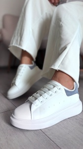 Adidași damă albi cu detalii albastre MCA W/Blue - Img 5
