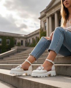 Pantofi casual albi model - Amiri S - Img 2
