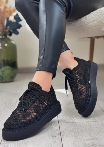 Pantofi Casual / Lace Negru - Img 5