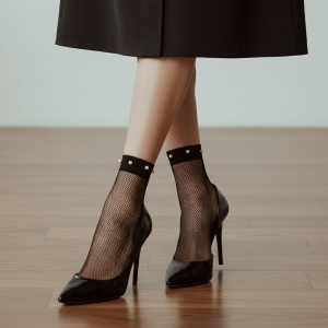 Șosete Plasă cu Perle Damă – Elegante și Trendy - Img 3