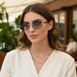 Ochelari de soare dama - gri UV400 - 2020-502 (Toc inclus)