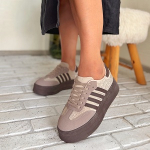 Adidasi Dama / Noni Beige/Brown - Img 4