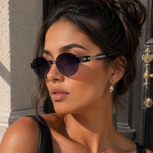 Ochelari de soare dama - negru UV400 - 2020-528