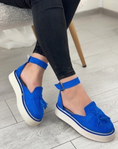 Pantofi Casual albastri model - Amy PN - Img 3