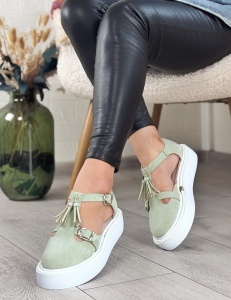 Pantofi Casual verzi model - Ozi Mint PN - Img 2
