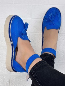 Pantofi Casual albastri model - Amy PN - Img 2