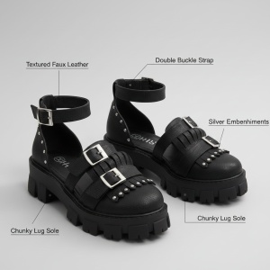 Pantofi Casual / Aysha Pig Negru - Img 3