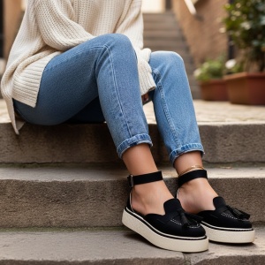 Pantofi Casual negri model - Amy NEW PN