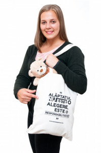 Sacosa din bumbac pentru cumparaturi - Alege constient!