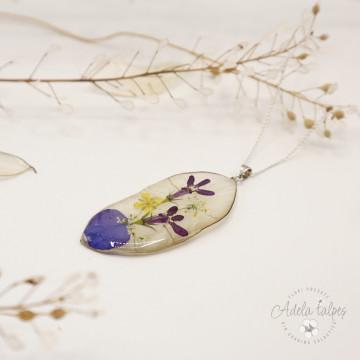 pandantiv Lunaria "Ikebana mov" - Img 2