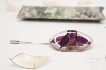 broșă Lunaria "Zbor violet" - Img 2