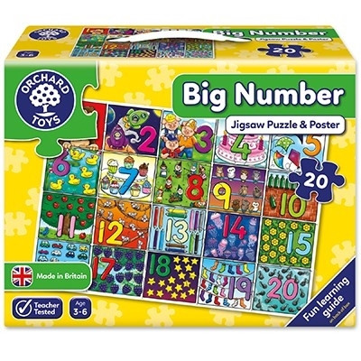 Puzzle de Podea Invata Numerele (de la 1 la 20) - Big Number Jigsaw