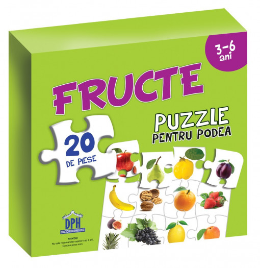 Puzzle Educativ cu Afis Fructe