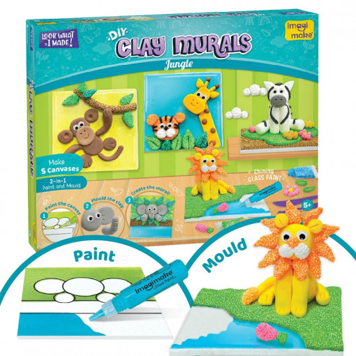 Set de Modelat cu 5 Tablouri Canvas - Jungle