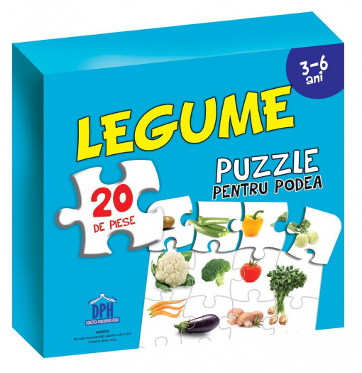 Puzzle Educativ cu Afis Legume