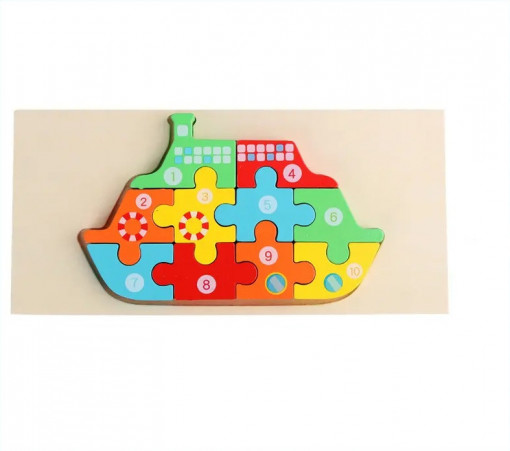 Puzzle Lemn 10 Piese - Vaporas