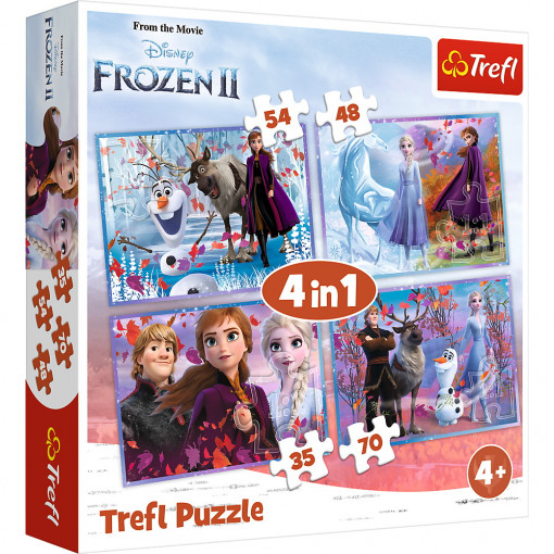 Puzzle Trefl 4in1 - Frozen 2 - Calatorie catre Necunoscut