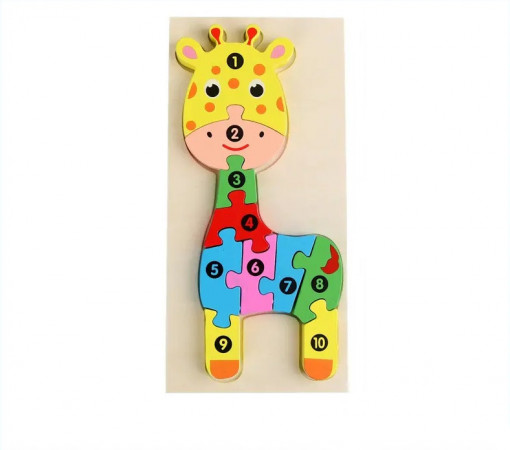 Puzzle Lemn 10 Piese - Girafa