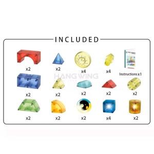 Joc Constructie Magnetic cu Lumini - 34 Piese - Img 3