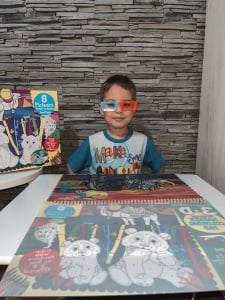 Pachet Carti de Colorat Lavabile cu Ochelari 3D