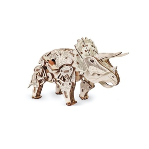 Set Constructie cu Mecanism Puzzle 3D Triceratops din Lemn 283 Piese - Img 4