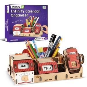 Set Constructie din Lemn - Organizator cu Calendar Infinit