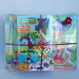 Cadou 8-14 ANI - Puzzle Harta lumii cu steaguri si capitale + Puzzle 3D Animale - Img 1