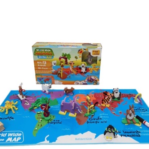 Puzzle Educativ Harta Lumii - Animale - din Spuma EVA - Img 2